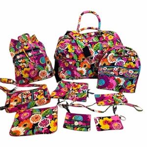 Lot of 10 Vera Bradley Overnight Bags & Accessories Va Va Bloom NWT/NWOT Retired